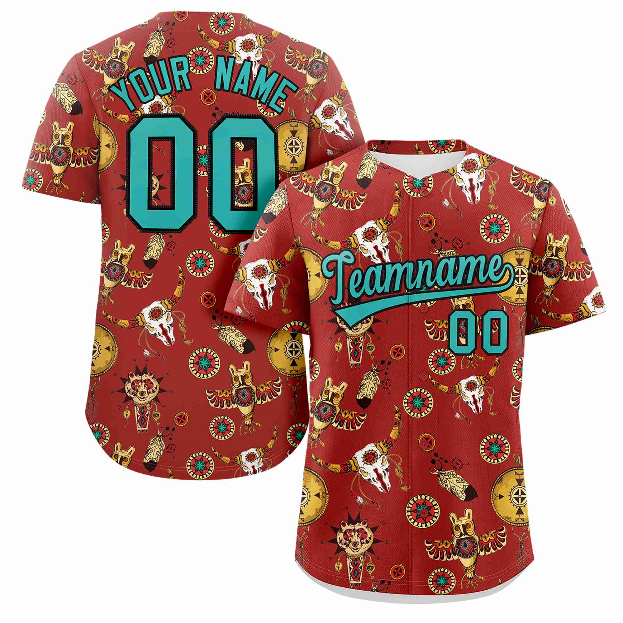 Custom Red 3D Graffiti Pattern Personalized Design Authentic Baseball Jersey