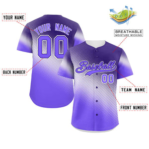 Custom Dark Purple Purple Tiny Spot Gradient Fashion Authentic Baseball Jersey