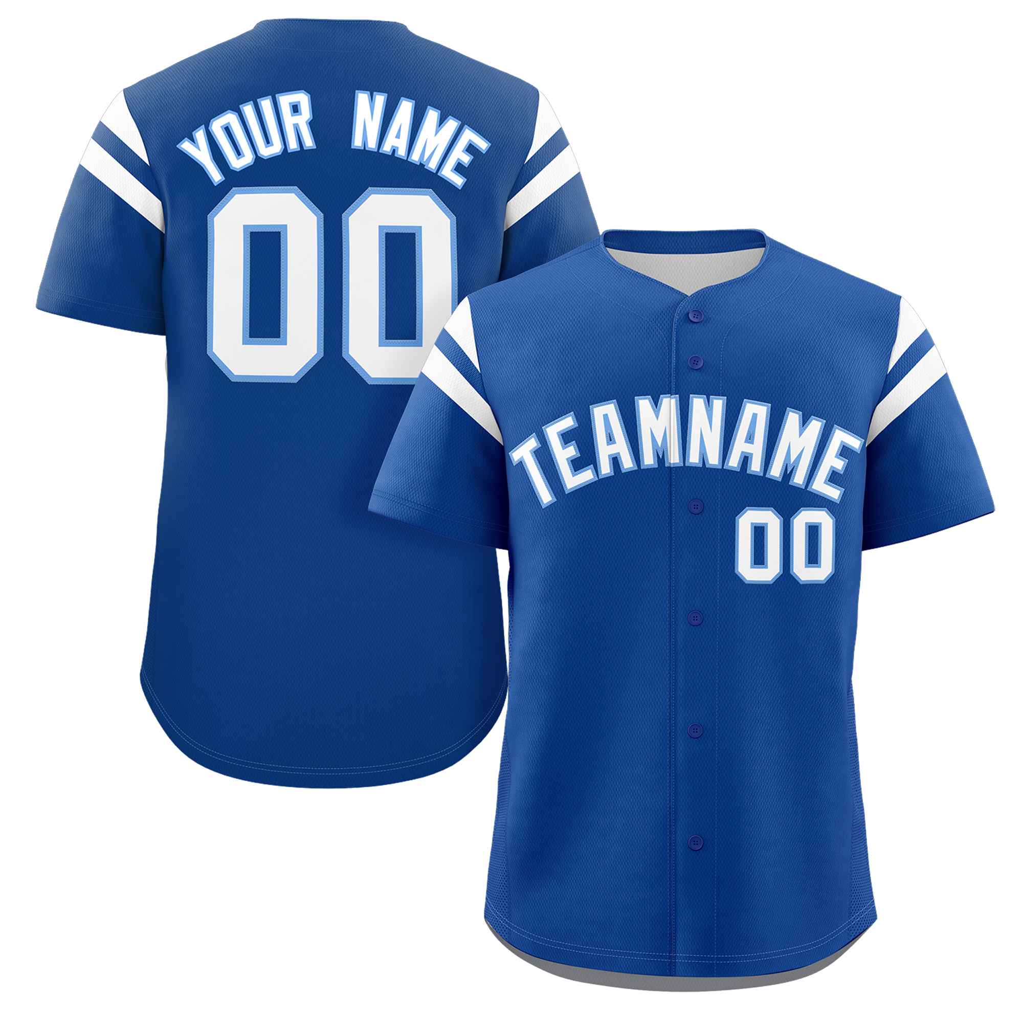 Custom Royal White Classic Style Personalized Full Button Authentic Baseball Jersey