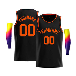 Maillot de basket-ball Bull, personnalisé, noir, Orange, classique, décontracté, pour hommes