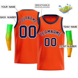 Maillot de basket-ball Bull, personnalisé, Orange, blanc, marine, classique, décontracté, pour hommes