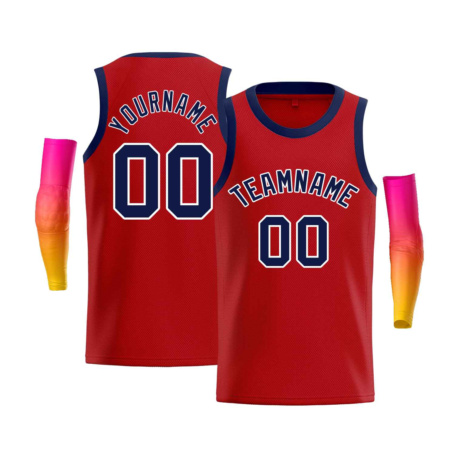 Maillot de basket-ball Bull, personnalisé, rouge, blanc, marine, classique, décontracté, pour hommes