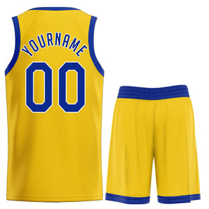 Custom Yellow Royal Classic Sets Basketball Jersey