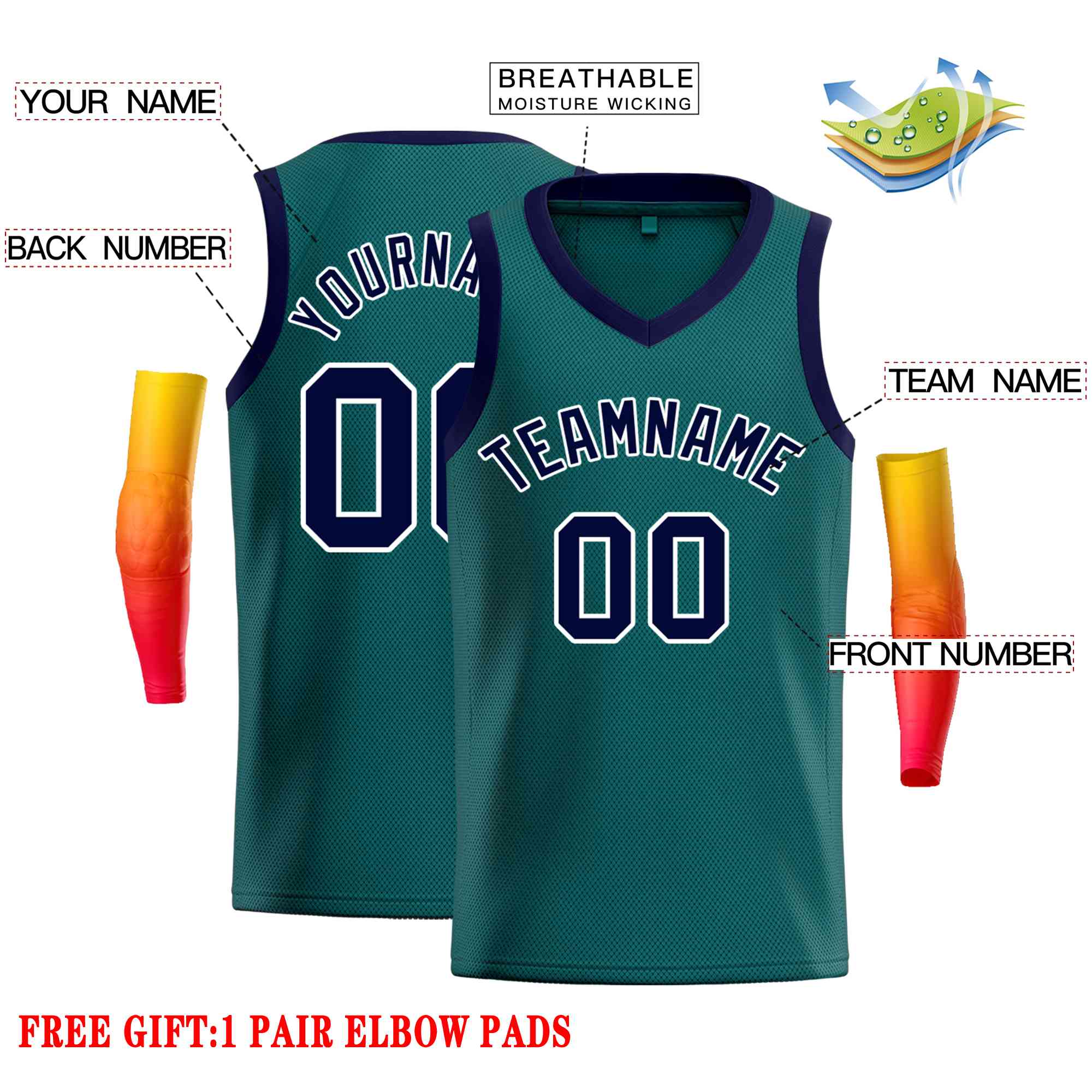 Custom Aqua Navv-White Classic Tops Men Casual Basketball Jersey