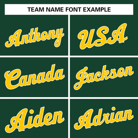 Custom Green Yellow-White Classic Tops Athletic Basketball Jersey