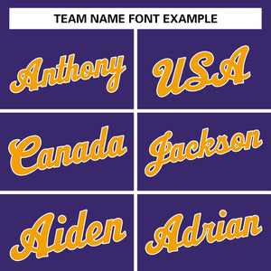 Custom Purple Yellow Classic Tops Men Athletic Basketball Jersey