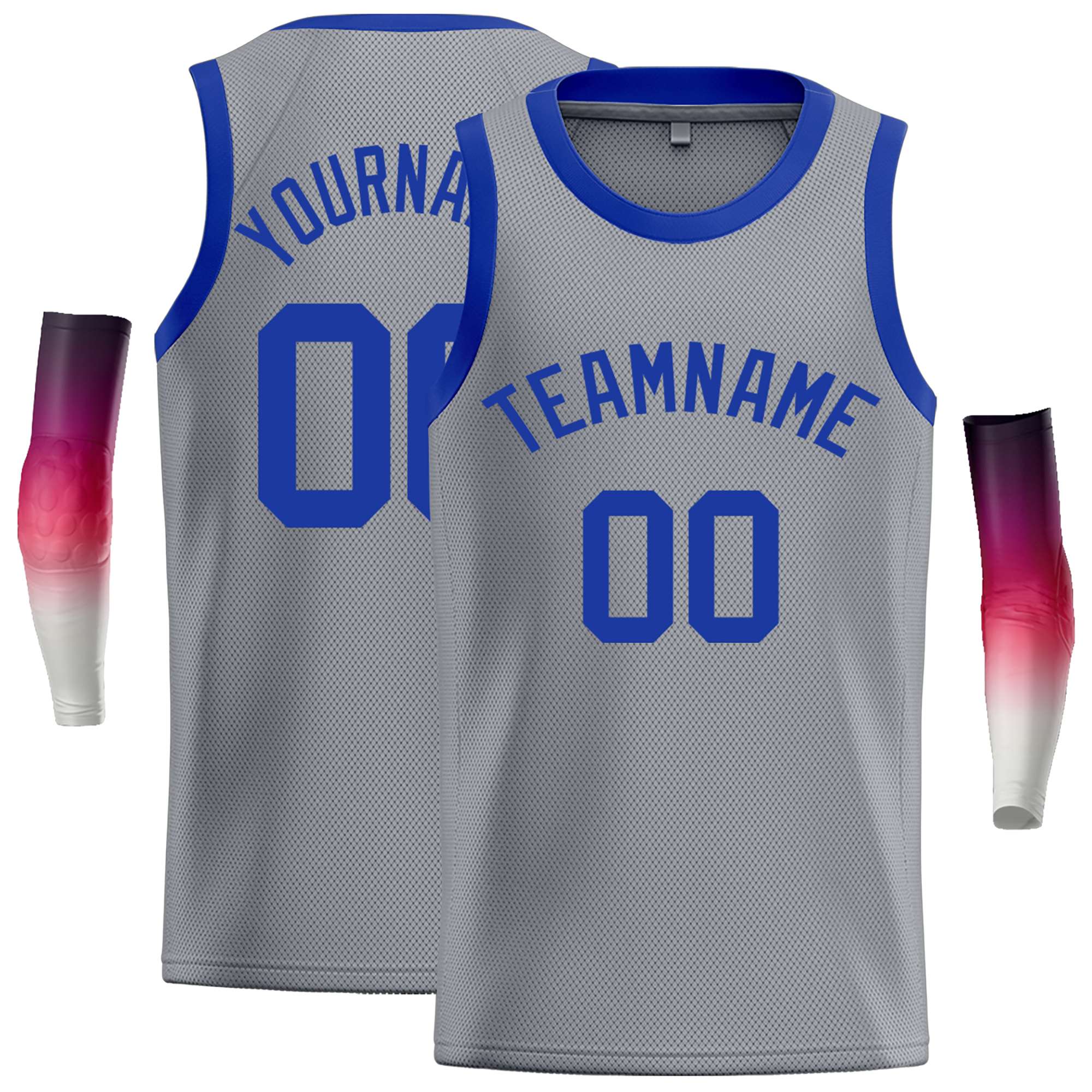 Maillot de basket-ball décontracté, haut classique Royal gris foncé personnalisé