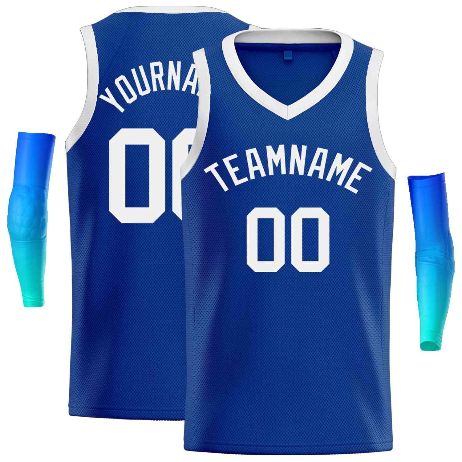 Custom Royal White-Classic Tops Men Casual Basketball Jersey