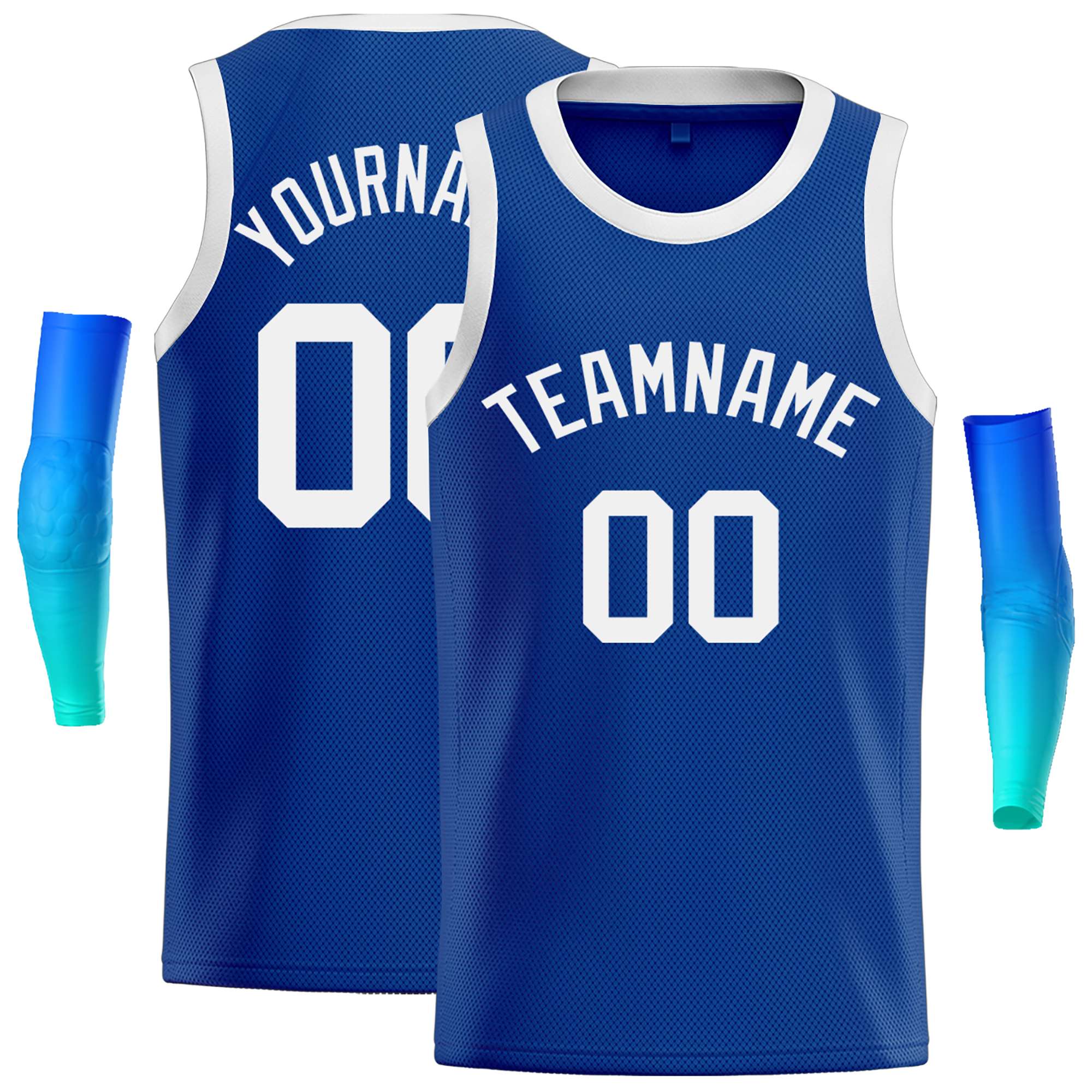 Custom Royal White Classic Tops Casual Basketball Jersey