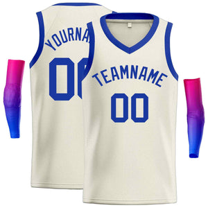 Custom Cream Royal-Classic Tops Men Casual Basketball Jersey