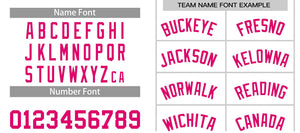 Custom White Pink-Classic Sets Curved Basketball Jersey