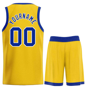 Maillot de basket-ball personnalisé jaune Royal Bull Classic