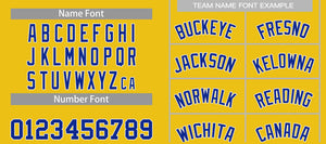 Custom Yellow Royal Bull Classic Sets Basketball Jersey