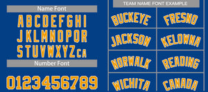 Custom Royal Yellow-White Classic Sets Curved Basketball Jersey