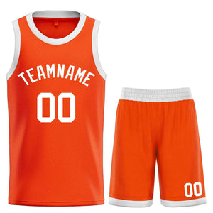 Maillot de basket-ball personnalisé Orange White Bull Classic