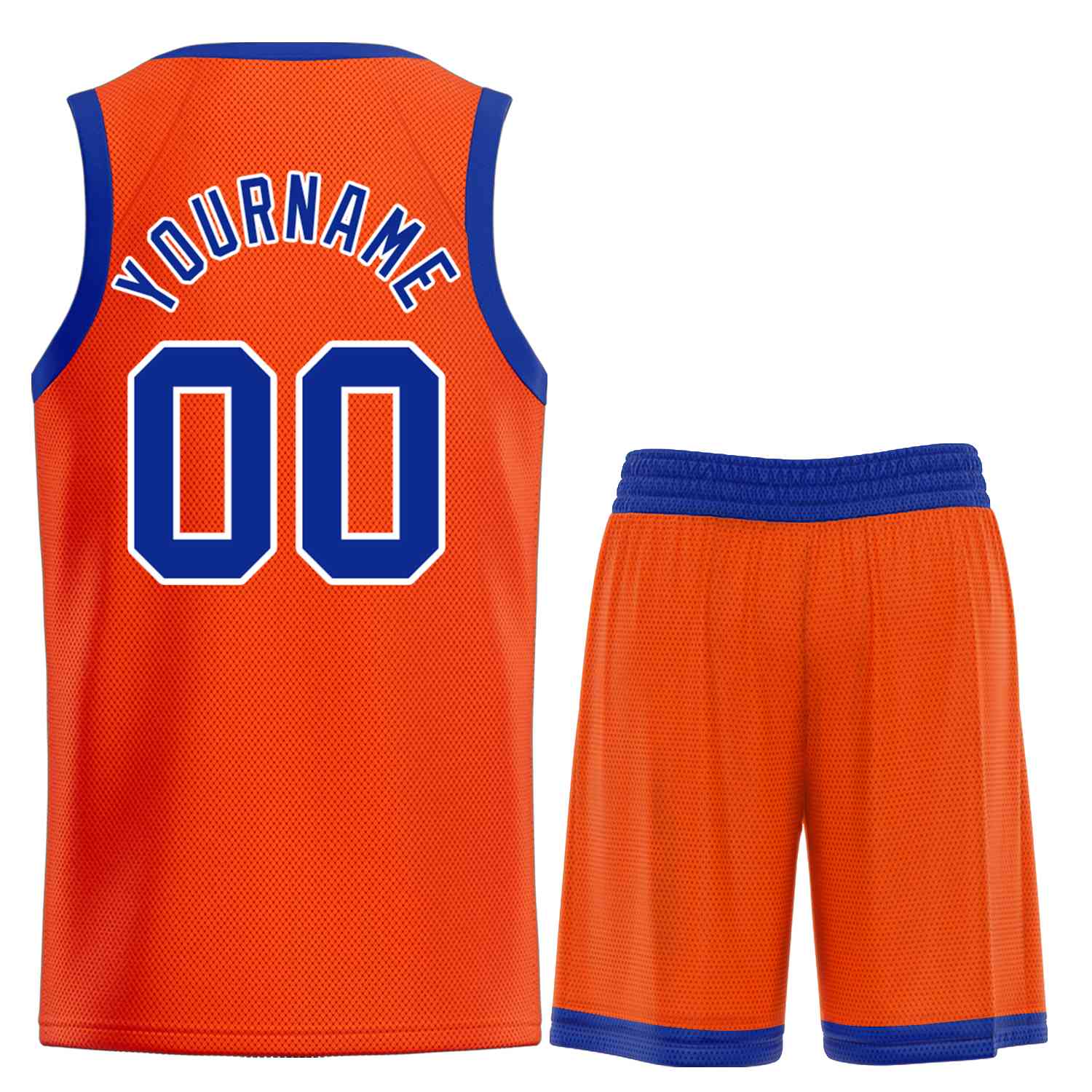 Custom Orange Royal-White Bull Classic Sets Basketball Jersey