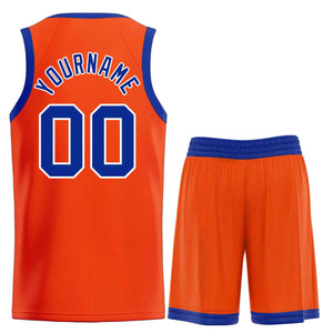 Custom Orange Royal-White Bull Classic Sets Basketball Jersey