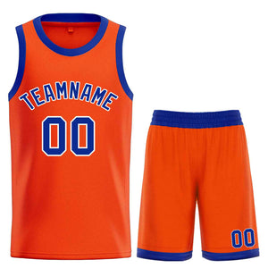 Maillot de basket-ball personnalisé Orange Royal-White Bull, ensembles classiques