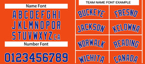 Custom Orange Royal-White Bull Classic Sets Basketball Jersey