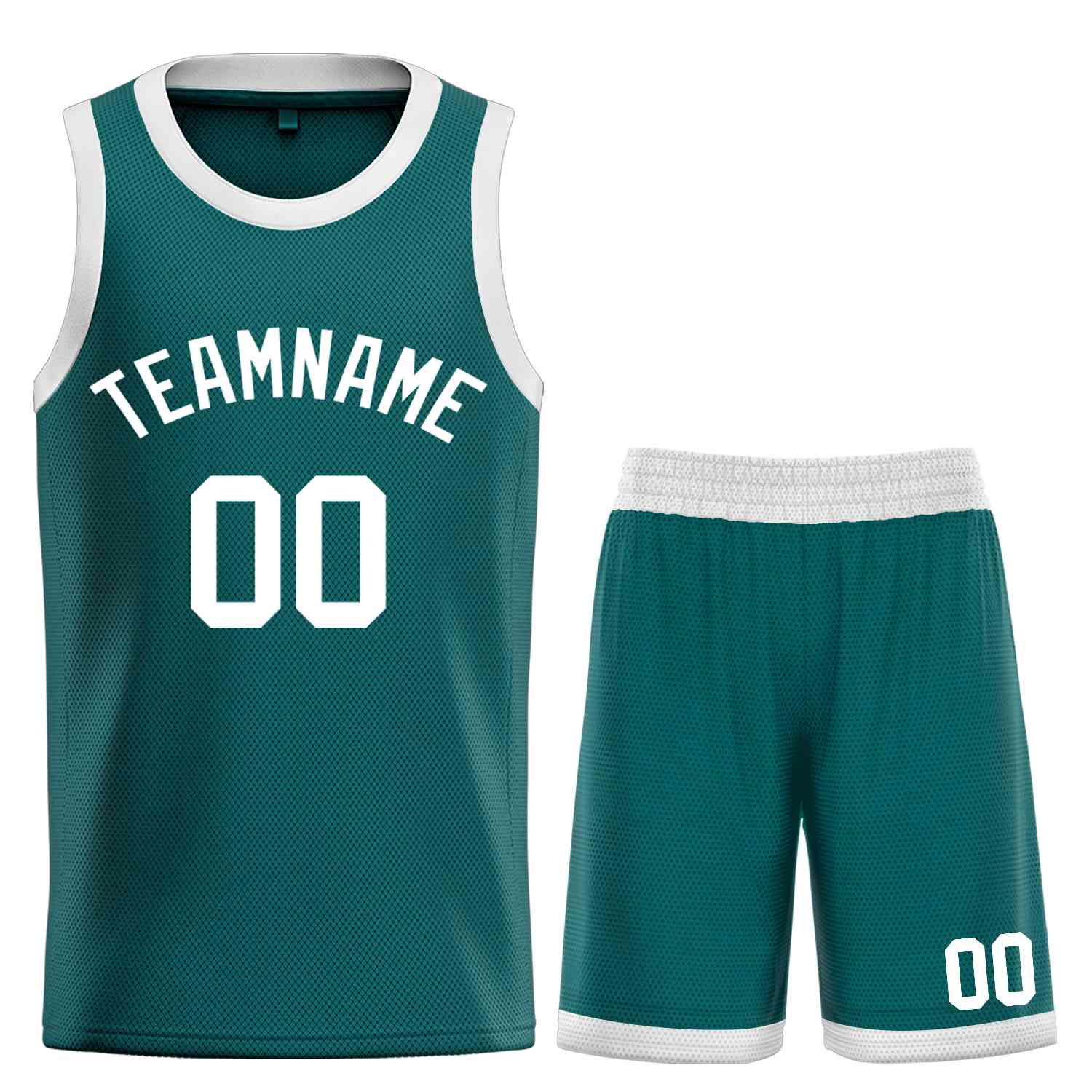 Maillot de basket-ball incurvé Aqua WhiteBull Classic personnalisé