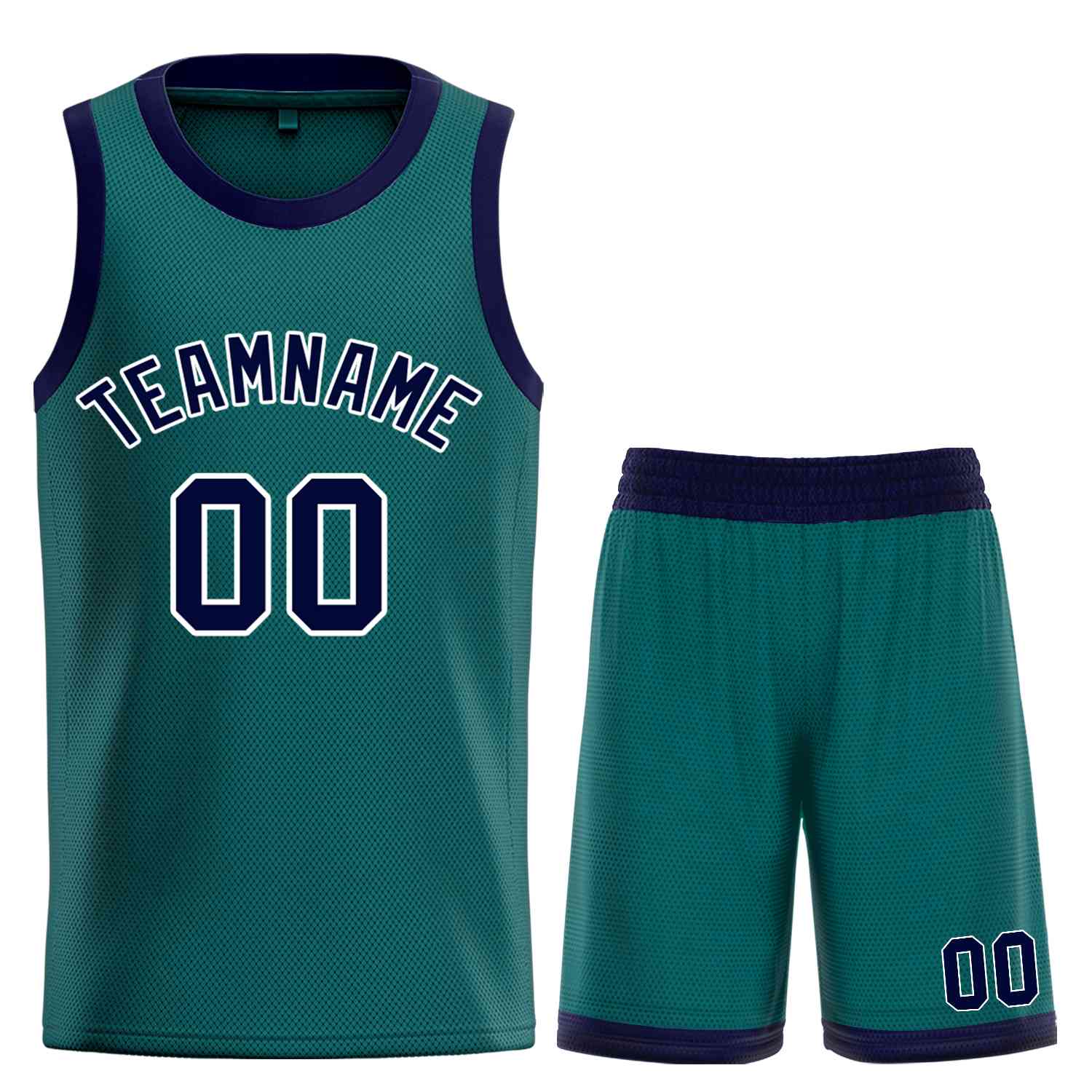 Maillot de basket-ball incurvé personnalisé Aqua Navy-White Bull Classic