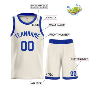 Custom Cream Royal Classic Sets Bull Basketball Jersey