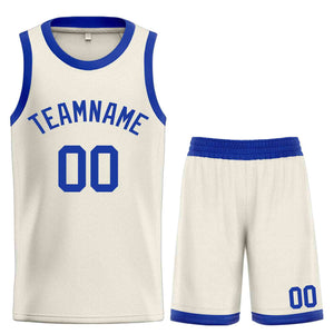 Custom Cream Royal Classic Sets Bull Basketball Jersey