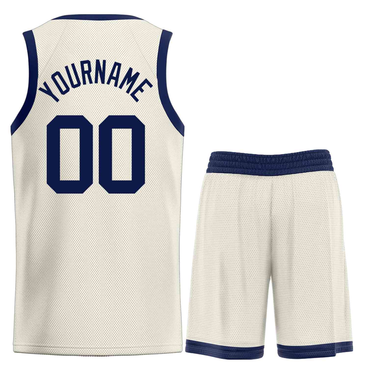 Custom Cream Navy Classic Sets Bull Basketball Jersey