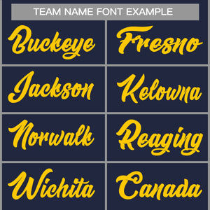 Custom Navy Yellow Classic Tops Sport Basketball Jersey