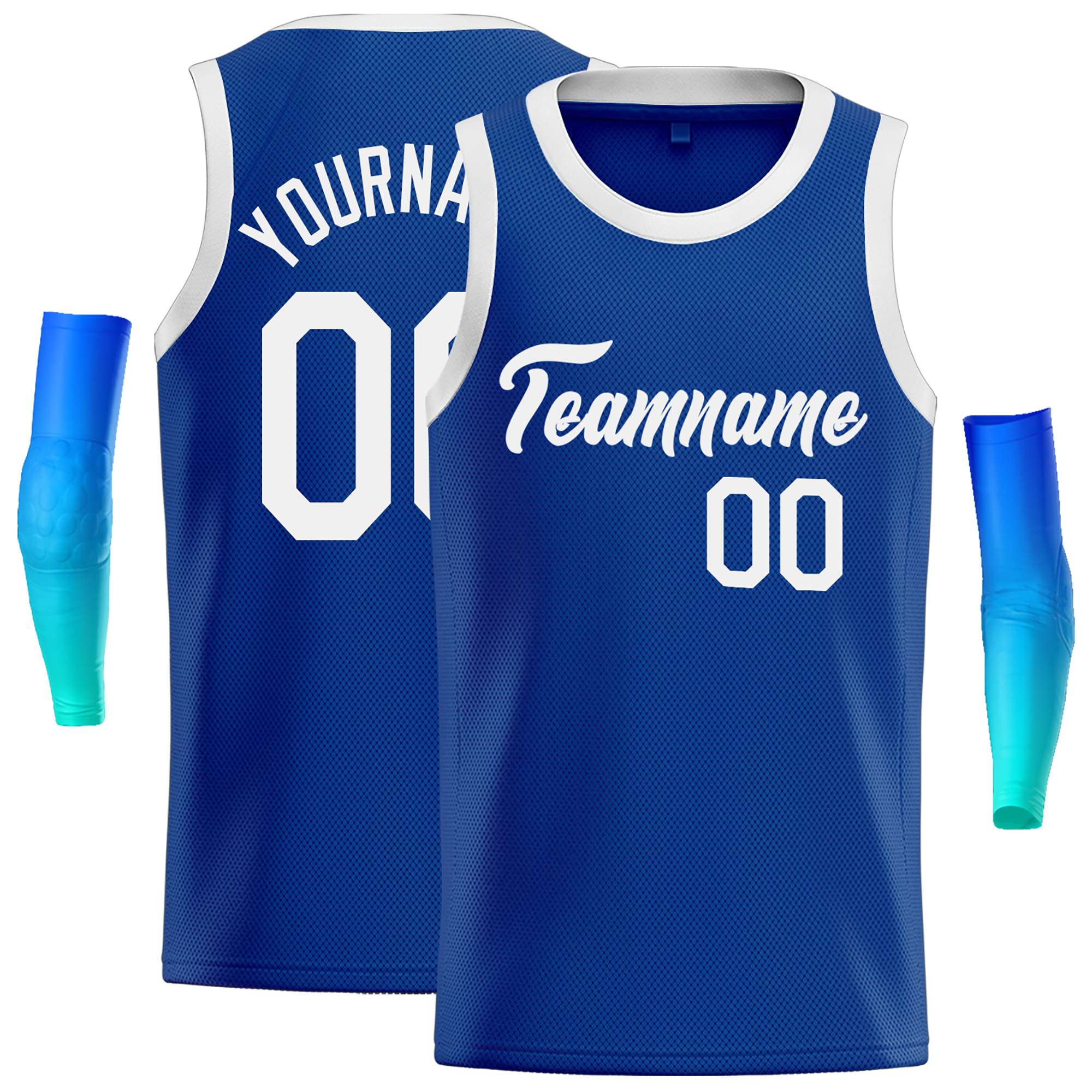 Custom Royal White Classic Tops Casual Basketball Jersey