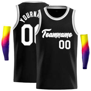 Custom Black White-Gray Classic Tops Casual Basketball Jersey