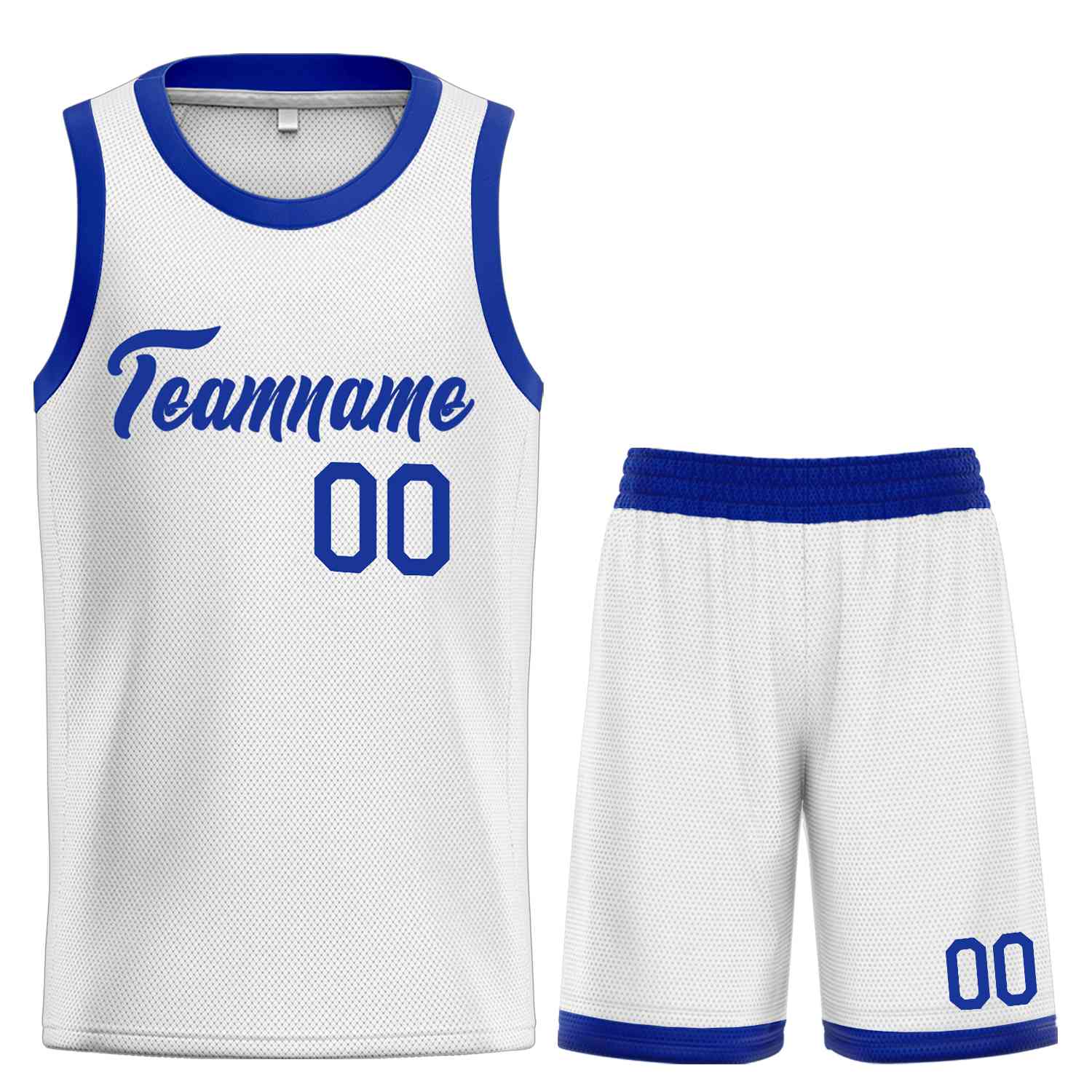 Custom White Royal Heal Sports Uniform Classic Sets Basketball Jersey