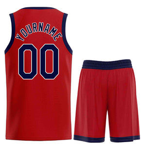 Custom Red Navy Heal Sports Uniform Classic Sets Basketball Jersey