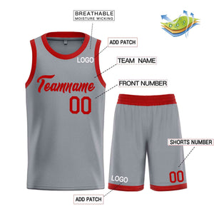 Uniforme de sport de guérison marron gris foncé personnalisé, ensembles classiques de maillot de basket-ball