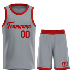 Uniforme de sport de guérison marron gris foncé personnalisé, ensembles classiques de maillot de basket-ball