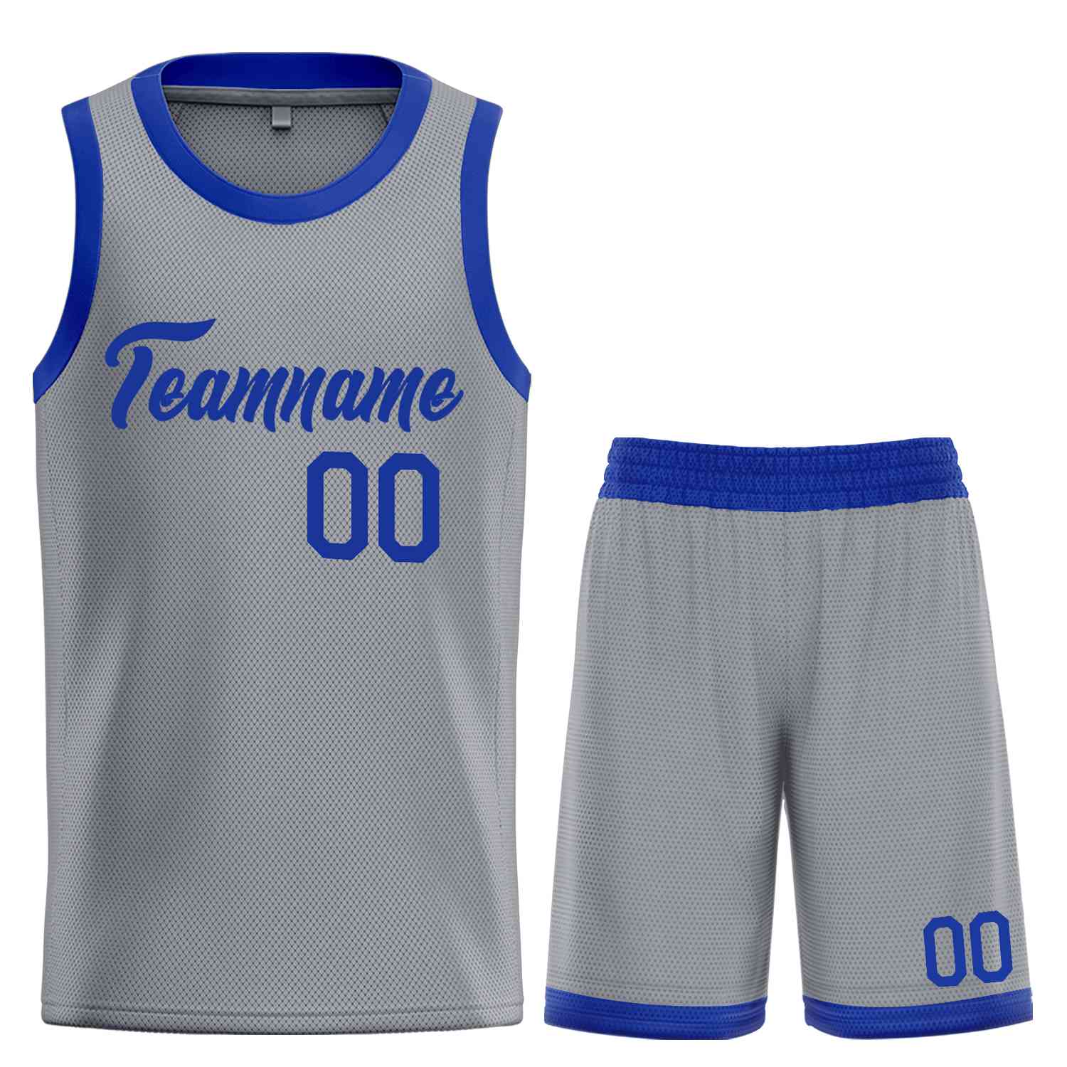 Uniforme de sport Royal Heal gris foncé personnalisé, ensembles classiques de maillot de basket-ball