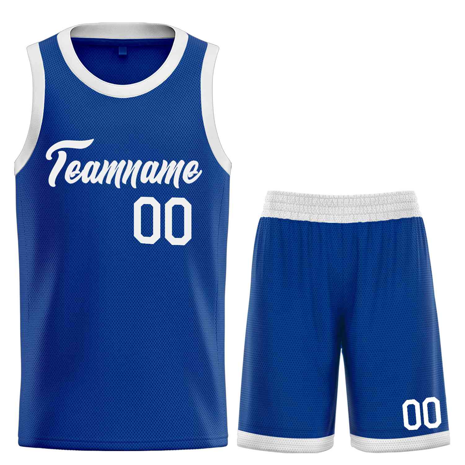 Custom Royal White Heal Sports Uniform Classic Sets Basketball Jersey