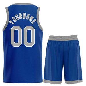 Custom Royal Gray-White Heal Sports Uniform Classic Sets Basketball Jersey