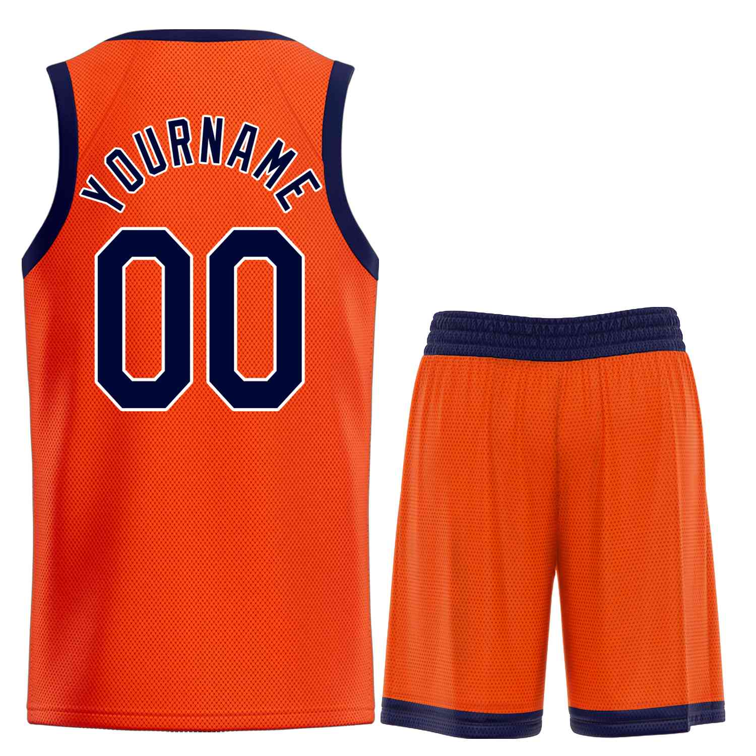 Uniforme de sport personnalisé Orange marine-blanc, ensembles classiques de basket-ball, maillot de basket-ball