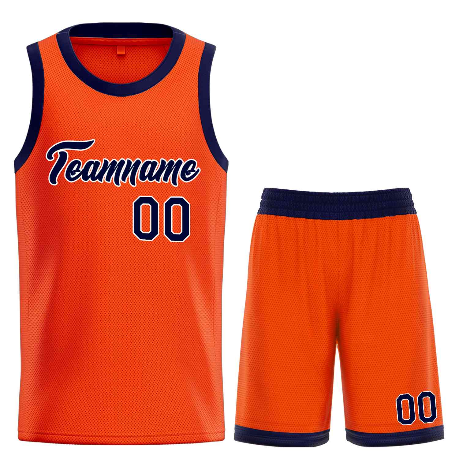 Uniforme de sport personnalisé Orange marine-blanc, ensembles classiques de basket-ball, maillot de basket-ball