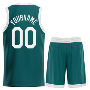 Uniforme de sport personnalisé Aqua White Heal, ensembles classiques, maillot de basket-ball