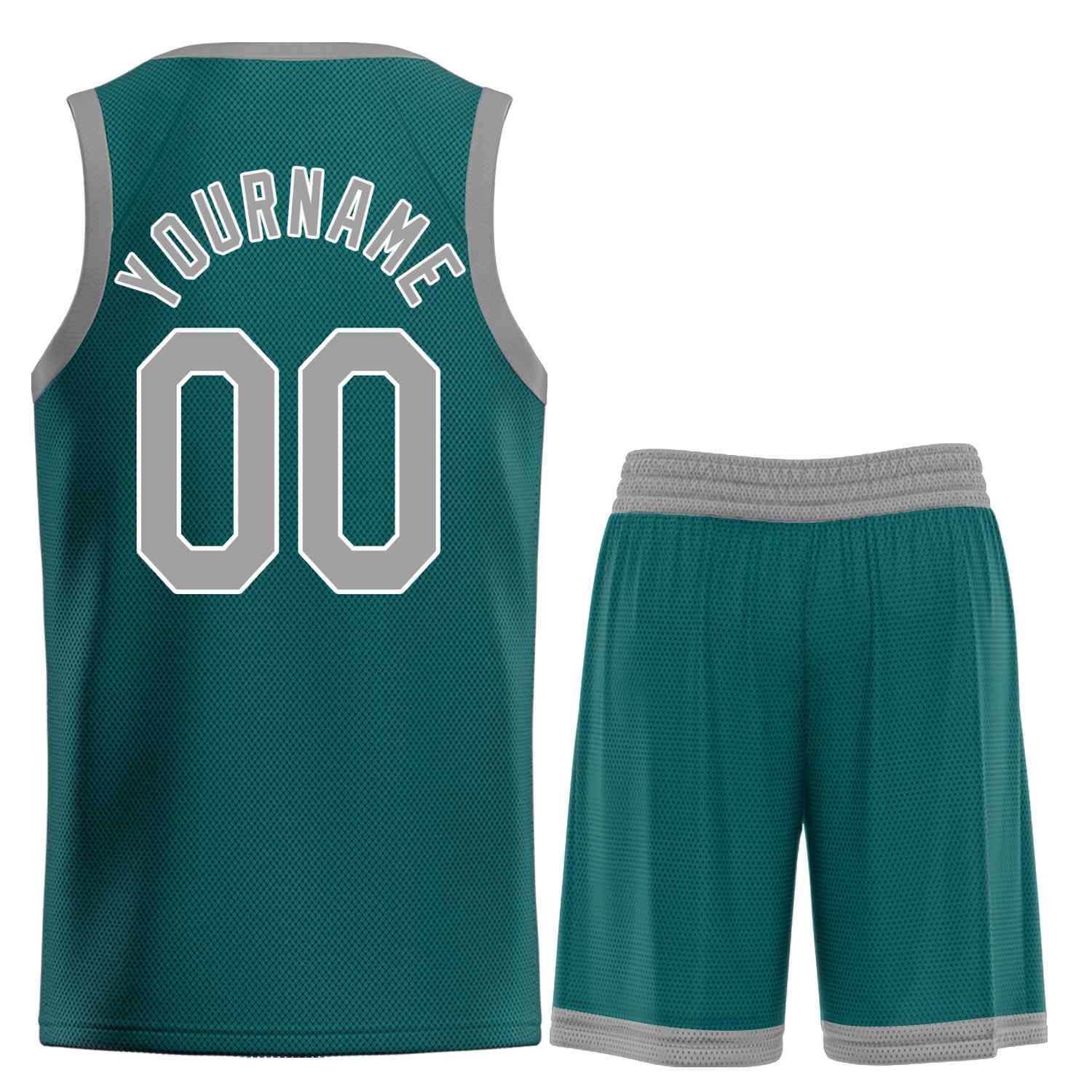 Custom Aqua Gray-White Heal Sports Uniform Classic Sets Basketball Jersey