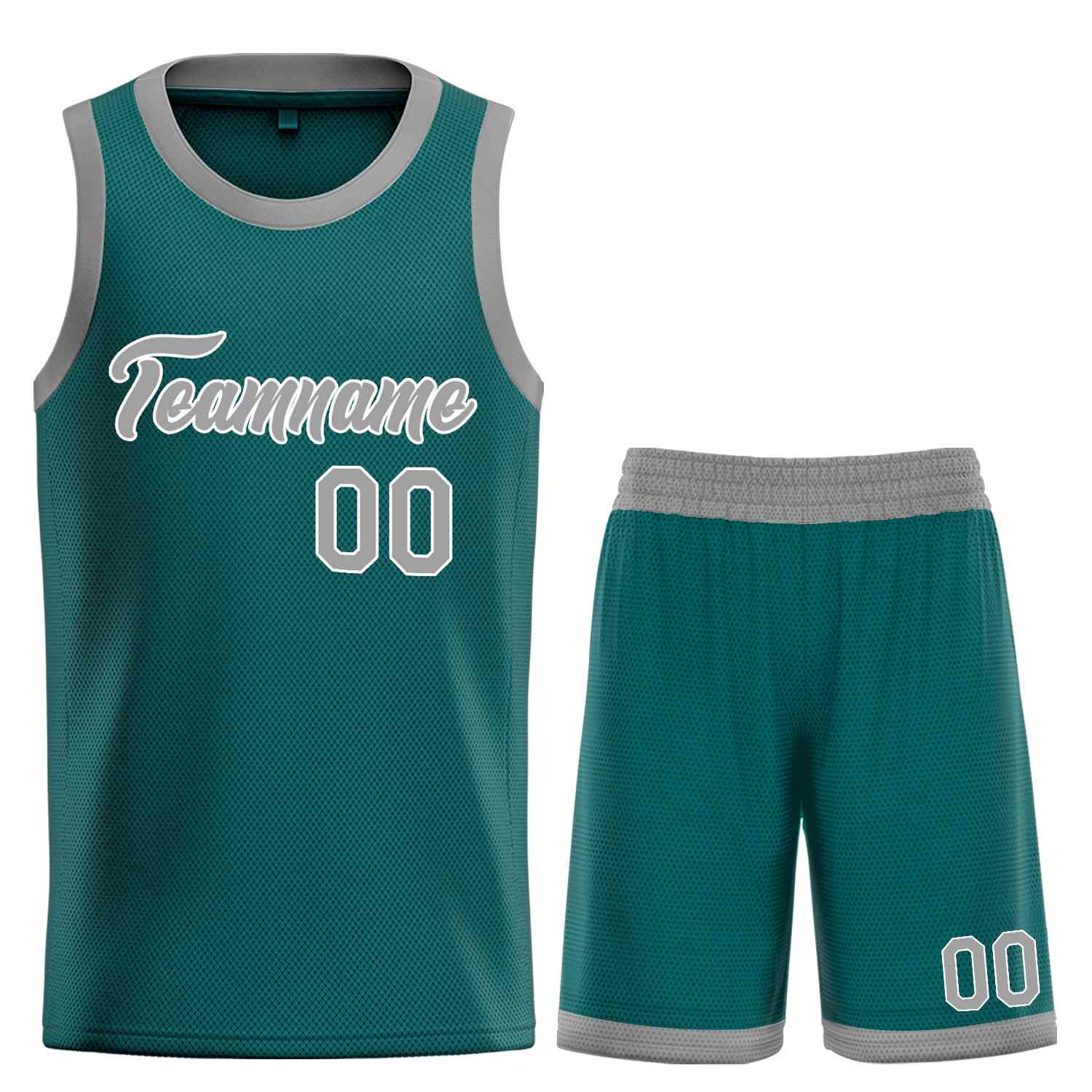 Uniforme de sport de guérison personnalisé gris-blanc Aqua, ensembles classiques, maillot de basket-ball