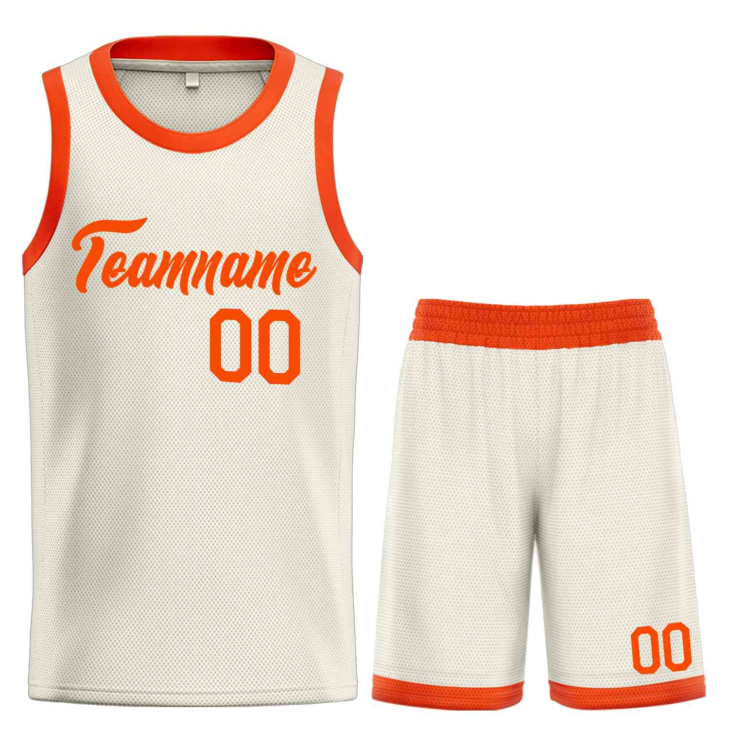 Uniforme de sport de guérison Orange crème personnalisé, ensembles classiques, maillot de basket-ball