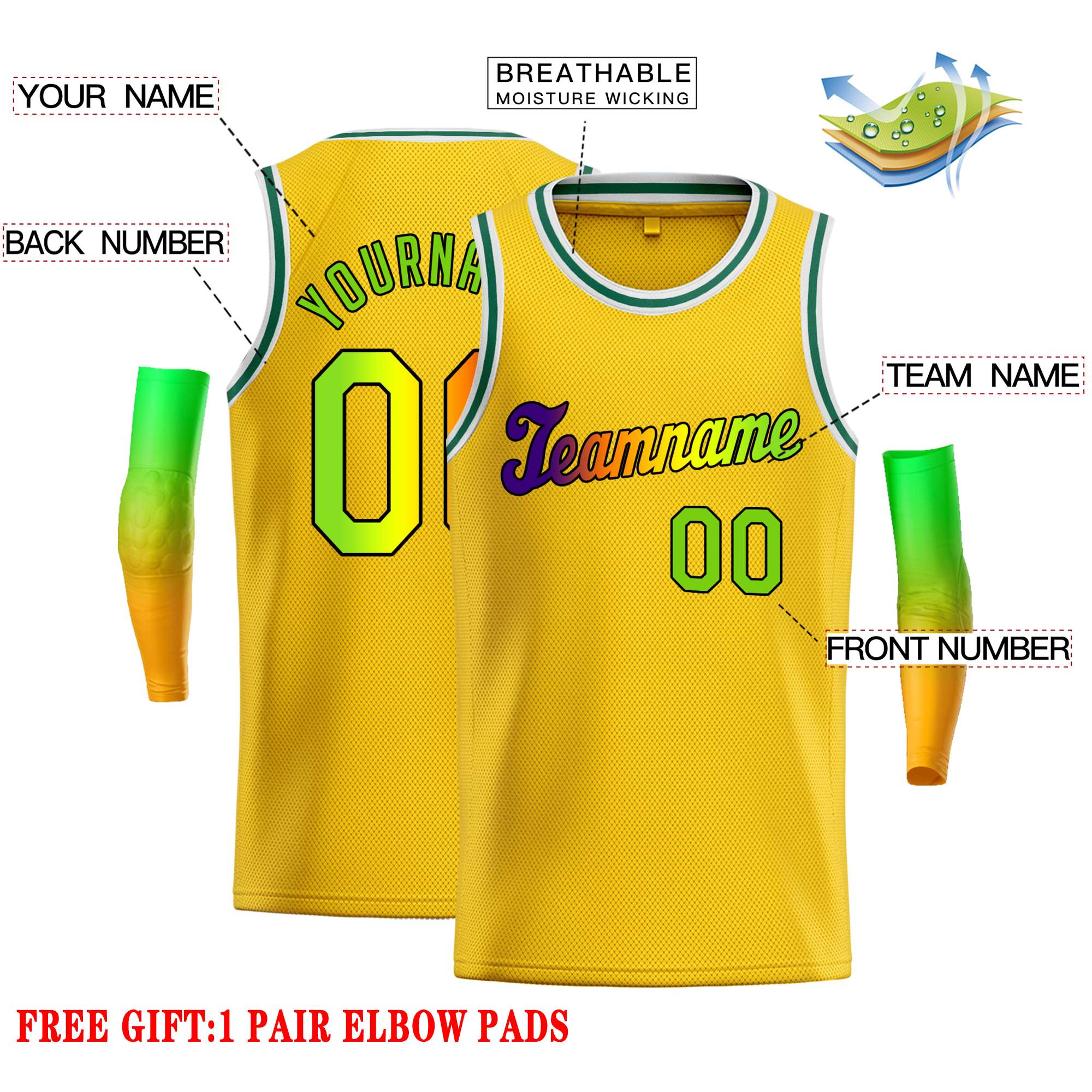 Custom Yellow Royal-Black Classic Tops Casual Basketball Jersey