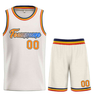 Custom Cream Royal Heal Sports Uniform Classic Sets Basketball Jersey