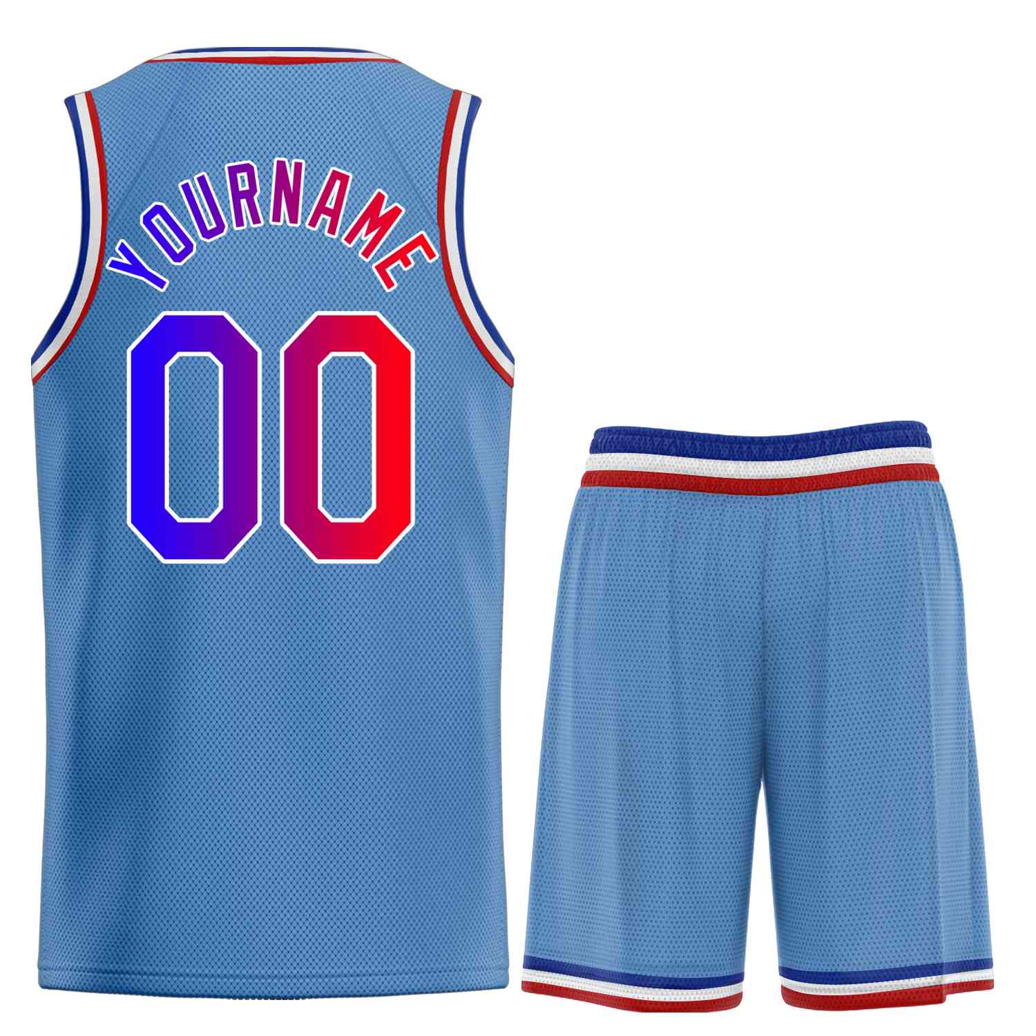 Uniforme de sport personnalisé bleu clair Royal-blanc, ensembles classiques, maillot de basket-ball