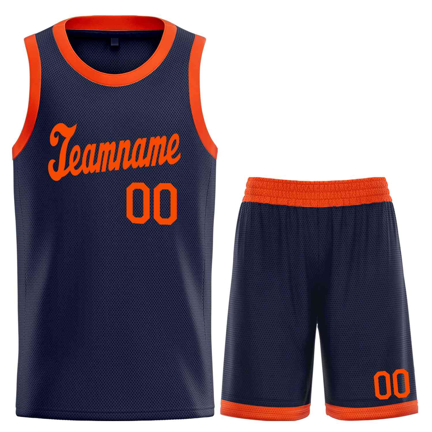 Le classique orange fait sur commande de marine place le maillot uniforme de basket-ball de sports