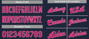 Custom Navy Pink-White Classic Sets Sports Uniform Basketball Jersey