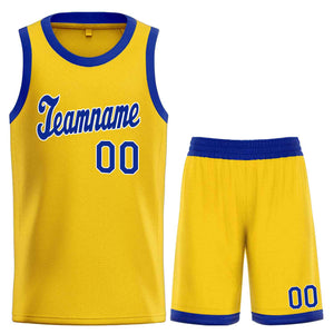 Custom Yellow Royal-White Classic Sets Sports Uniform Basketball Jersey